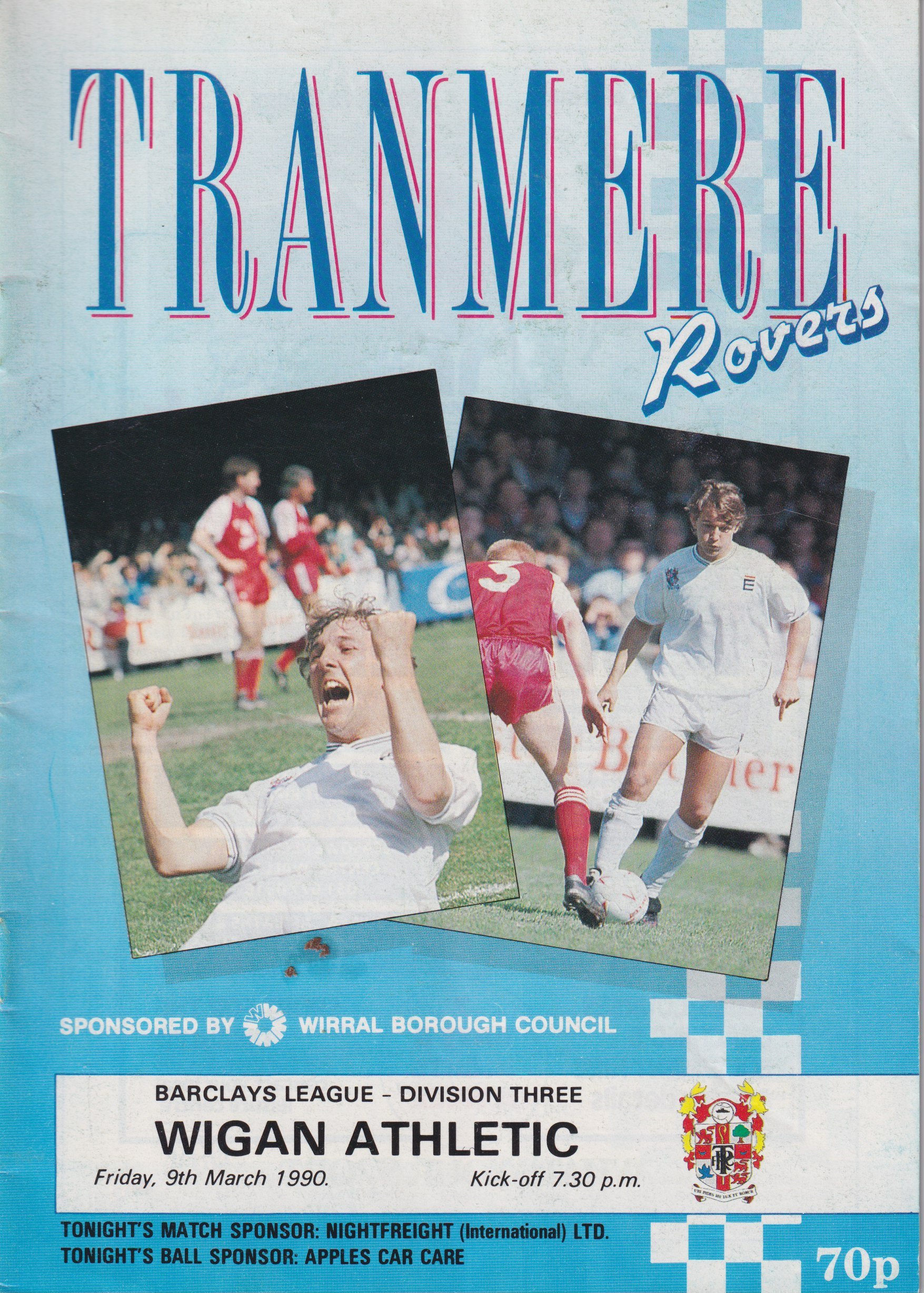 Tranmere Rovers v Wigan Athletic match programme